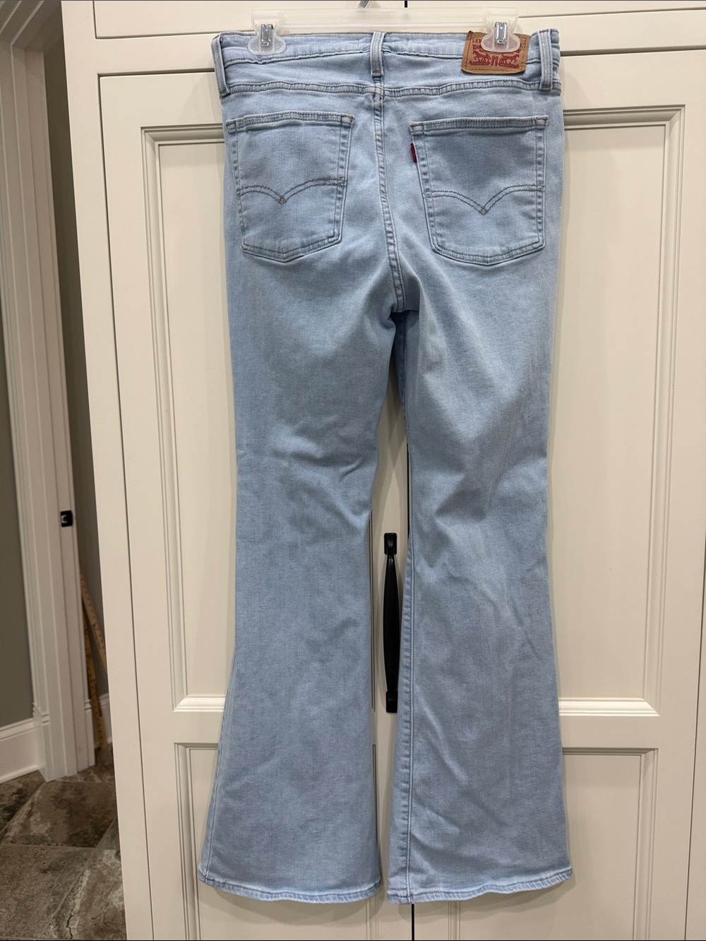Levis Jeans Womens 30 Blue 726 Flare High Rise Stretchy Denim Retro Boho Classic